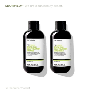 [ชุดคู่] ชาร์โคโลจี แชมพูและครีมนวดถ่านไม้ไผ่ สูตรลดผมขาดร่วง Charcoalogy Revitalizing Shampoo&Condi