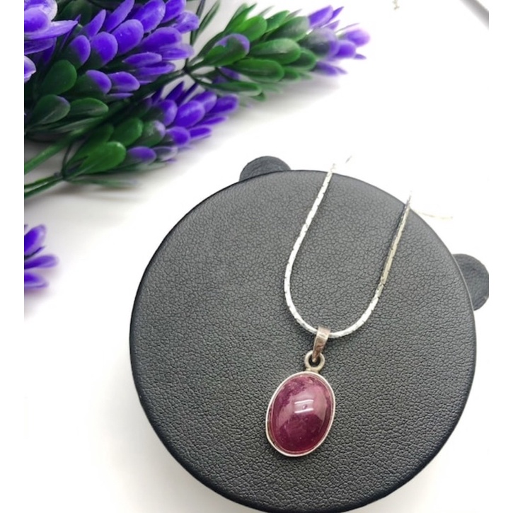 1Pc Natural Ruby Necklace Pendant / 15 mm genuine Ruby Pendant/ Africa Real Ruby pendant Jewellery / Red Ruby Gemstone.