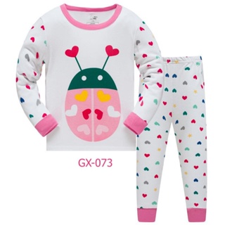 L-HUGX-073 ชุดนอนเด็กแนวBaby G สีขาวเต่าทอง