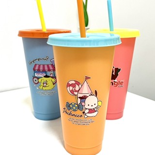 แก้วเปลี่ยนสีได้ ลาย Sanrio Jungle Cafe  ขนาด 24 oz.