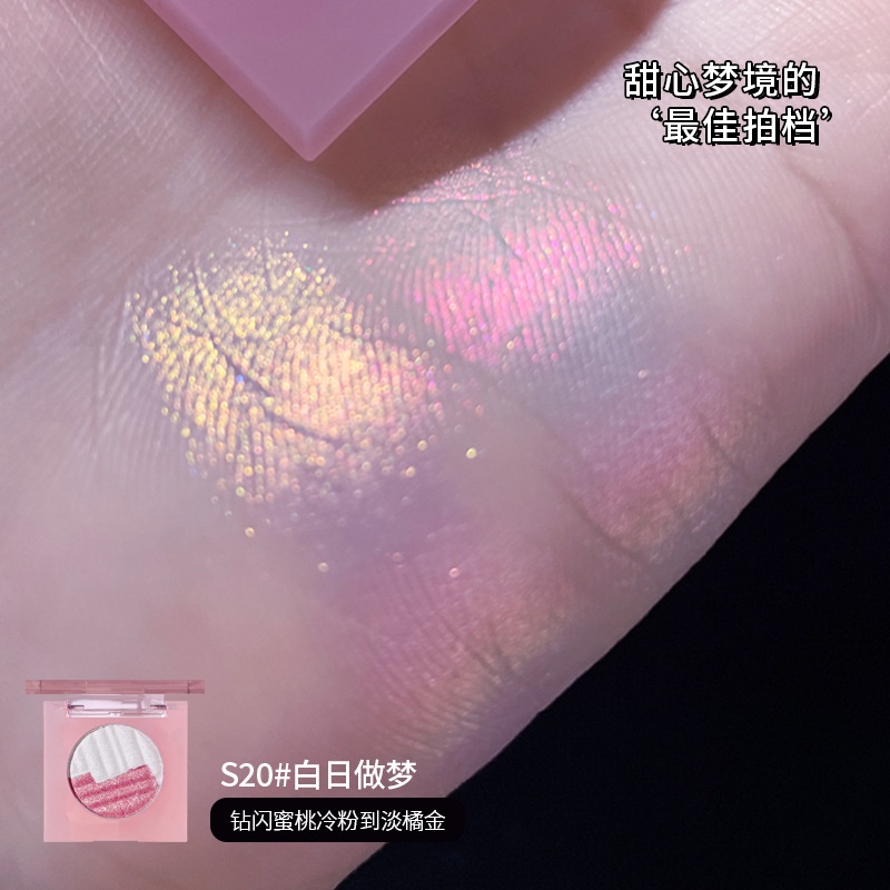 Kakashow Aurora แป้งไฮไลท์ กลิตเตอร์ มุก สองสี สําหรับแต่งหน้า - รูปที่ 5