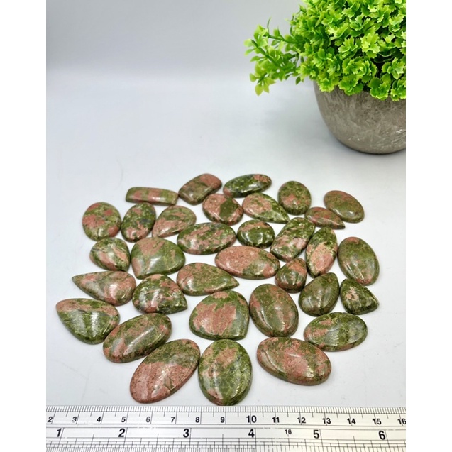 1 Pc Random Pick Natural Unakite Wholesale Price Stone Cabochons Handmade And hand polished for Making Jewelry