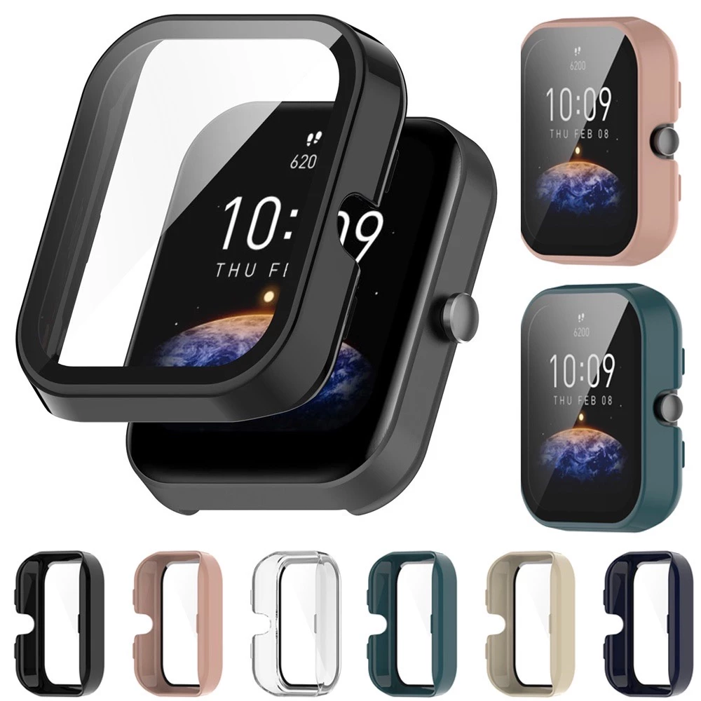 เคส Amazfit bip 3 / bip 3 pro ฟิล์มกระจกนิรภัย PC สวยงามมีหลากหลายสี