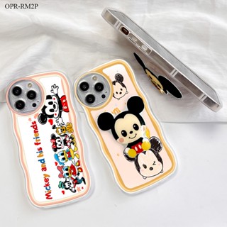 Realme C15 C25 C25S C12 C11 C2 C1 2 3 5 Pro 2021 เคสเรียวมี สำหรับ Case Cartoon Mouse Duck Wave Bracket เคส เคสโทรศัพท์ เคสมือถือ Full Back Cover Soft Cases Protective Shockproof Casing