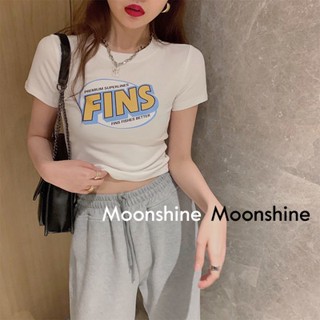 Moon  เสื้อครอป เสื้อสายเดี่ยว ย้อนยุค y2k 2022 NEW Stylish High quality สวยงาม ins A29J05B 36Z230909