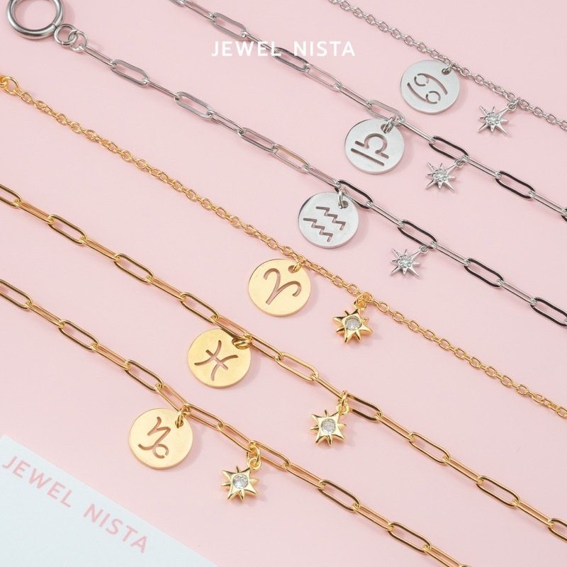 zodiac bracelet สร้อยข้อมือ จี้ 12 ราศี ราคา ถูกที่สุด ดีลบีเคเค แกลเลอรีภาพที่ 4