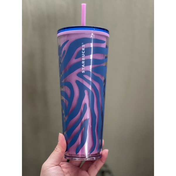 Starbucks USA Zebra Stripe Target Exclusive 2021 แก้วเก็บความเย็นอะคริลิคพลาสติก