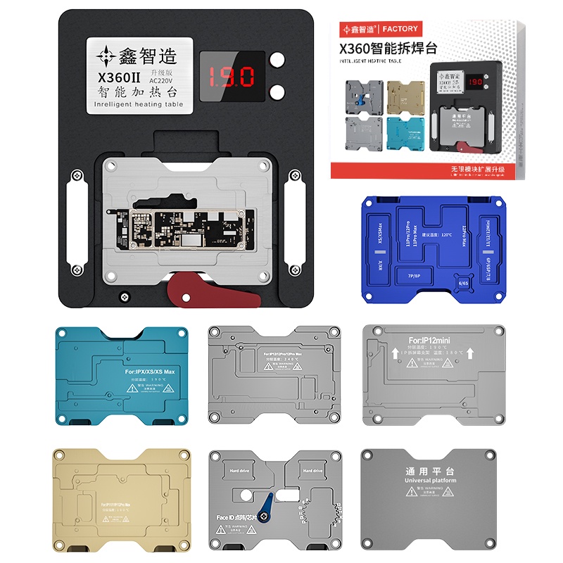 Xinzhizao X360II ชุดเครื่องมือซ่อมแซมแพลตฟอร์มความร้อน บอร์ด PCB สําหรับ iPhone X 11 12 13 13 PRO MAX Face ID
