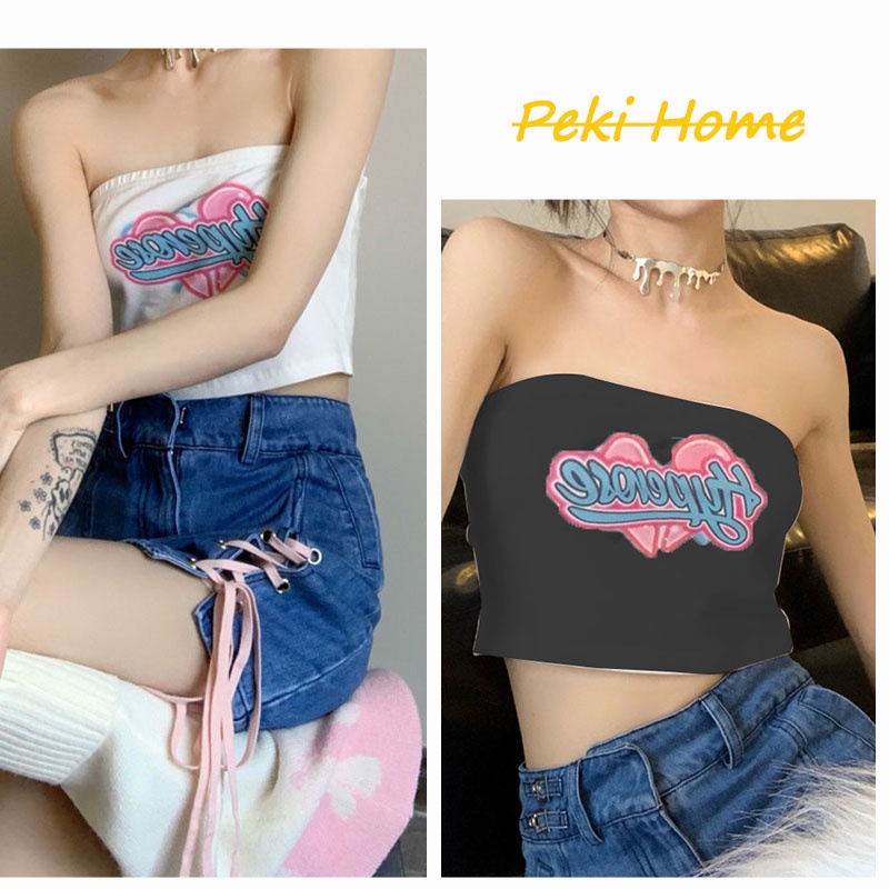 บราเกาะอก เสื้อเกาะอกมินิมอล พิมพ์ลายอังกฤษสุดเท่ ดีไซน์เก๋ไก๋ ผ้านุ่มใส่สบาย มีบริการเก็บปลายทาง