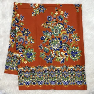 ผ้าถุง ลายดอก ปาเต๊ะ batik เย็บเรียบร้อย ผ้าคอตตอน ไม่หดน้ำ ไม่ตกสี ซิ่น (W01)
