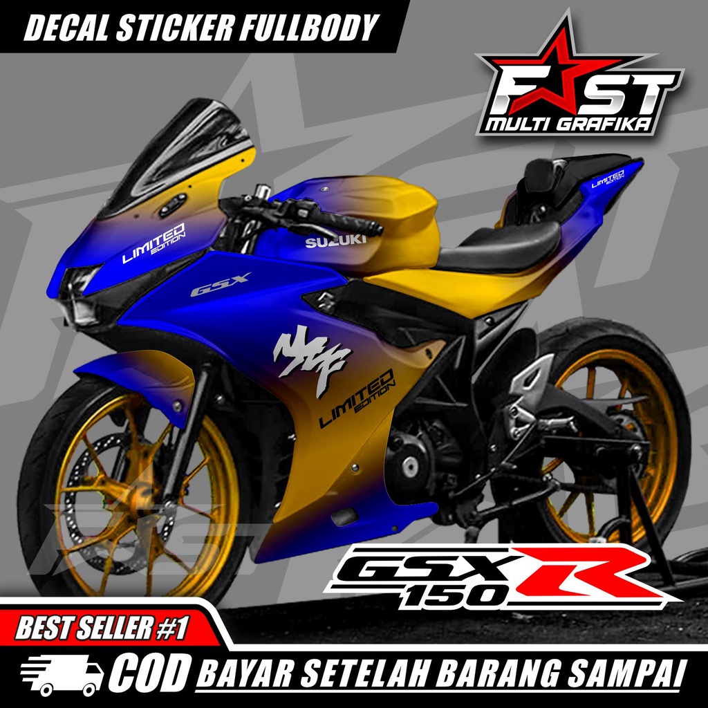 ใหม่ล่าสุดรูปลอก Gsx R150 Full Body สติกเกอร์ Gsx R150 Full Body Decal Gsx 150 Full Body Striping Gs