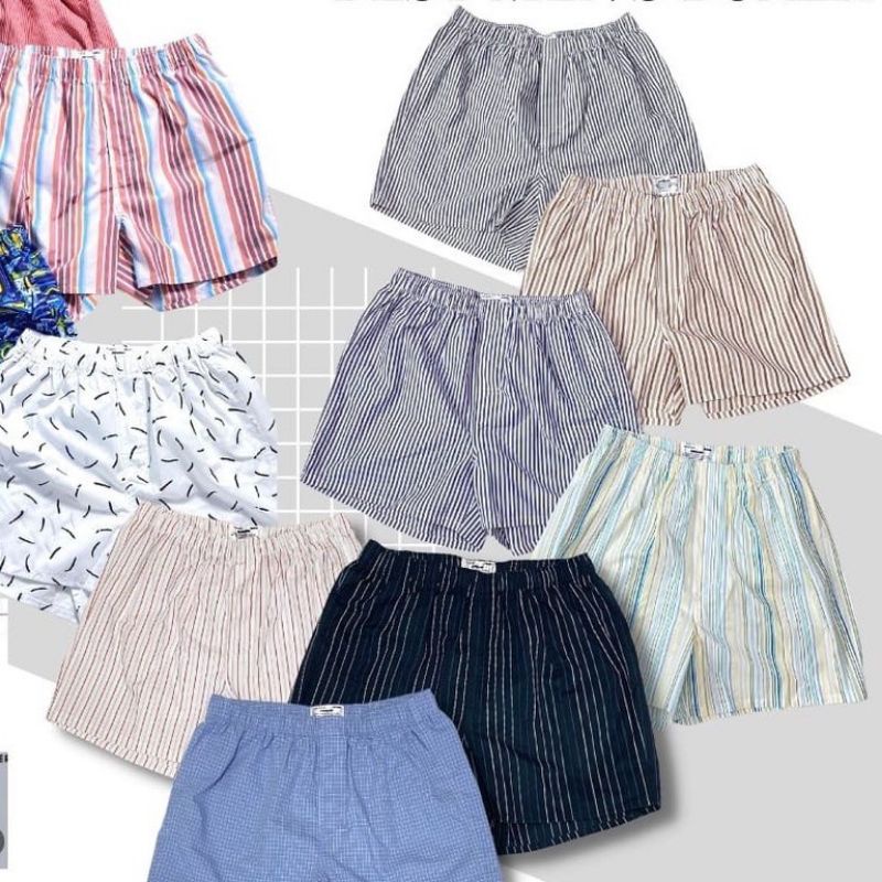 Jcrew Mengometry กางเกงบ็อกเซอร์ผู้ชาย (ML)