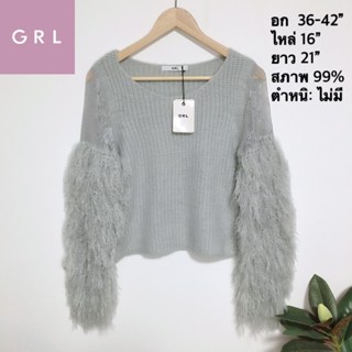 GRL เสื้อไหมพรม ป้ายห้อย ฟรีไซส์