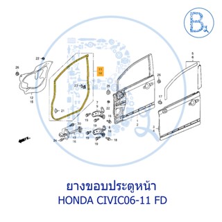 ยางขอบประตูหน้า-หลัง HONDA CIVIC06-11 FD นางฟ้า