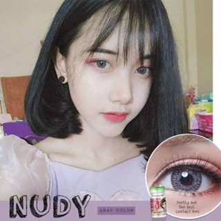 คอนแทคเลนส์ รุ่น Nudy ยี่ห้อ Pitchylens/ Pretty doll ตาโต สีเทา มีค่าสายตา