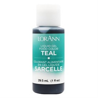 สีเจลสำหรับเบเกอรี่ LORANN สีฟ้าเขียว Teal Gel Coloring 1oz. (06-7575-03)