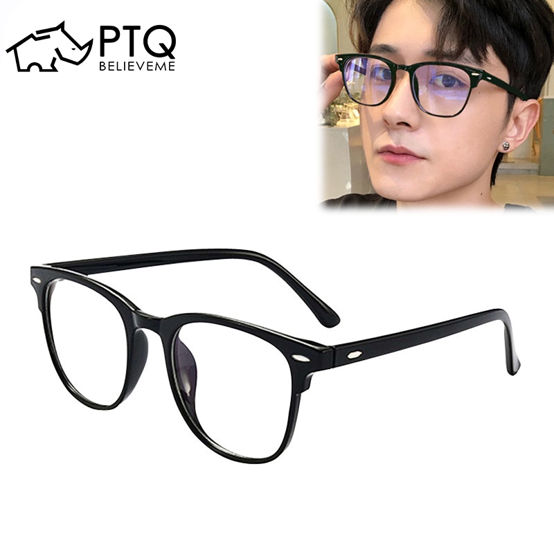 แว่นตา ป้องกันแสงสีฟ้า ป้องกันรังสียูวี แฟชั่นสําหรับคอมพิวเตอร์ แว่นตาสายตาสั้น ทุกเพศ  (0-600) PTQ