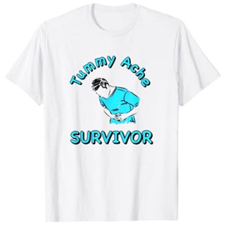 เสื้อยืด พิมพ์ลายกราฟฟิค Tummy Ache Survivor Quote ของขวัญวันวาเลนไทน์ สําหรับผู้ชาย และผู้หญิง