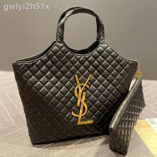 ❁Fast deliveryYSL Logo Oversized Gaby Padded Pattern Tote Bag Fashion Shoulder Bag Women s Shopping Bag