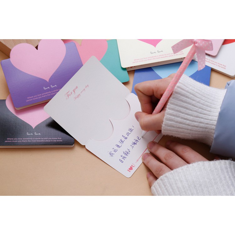 การ์ดอวยพรวันเกิด การ์ดอวยพรวันเกิด รูปหัวใจ ของขวัญวันวาเลนไทน์ ช่อดอกไม้ คริสต์มาส งานแต่งงาน ข้อความอวยพร ขอขอบคุณ 10 ชิ้น - รูปที่ 7