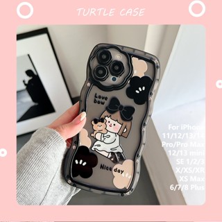 [พร้อมส่ง] เคสโทรศัพท์มือถือ ซิลิโคน ลายดอกไม้ คลื่นน้ํามัน สําหรับ iPhone 14 13 12 11 PROMAX XS XR XSMAX SE2020 6 7 8PLUS MINI