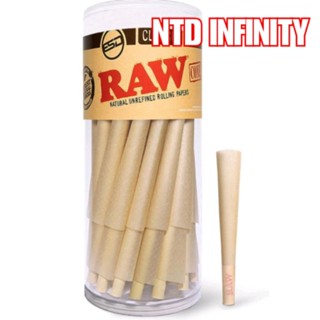 นำเข้า🇺🇸 Raw Cones 1 1/4 &amp; King Size | 50 Pack |  Pre Rolled Naturally Slow Burning Rolling Paper with Tips Included