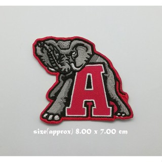 ตัวรีดติดเสื้อ Americasn football Alabama Crimson Tide ตกแต่งเสื้อผ้า แจ๊คเก็ต Embroidered Iron on Patch  DIY