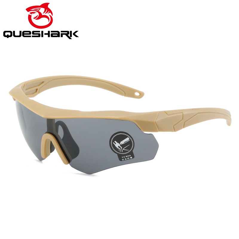 QUESHARK ใหม่ แว่นตากันแดด CS ป้องกันลม และทราย สําหรับขี่จักรยาน GG264