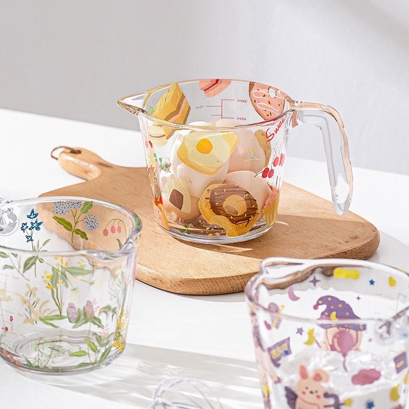 พร้อมส่ง ถ้วยตวง ชามน่ารัก ขนาด 650 มิล กล่องข้าว กล่องทัปเปอร์แวร์ ลายขนม