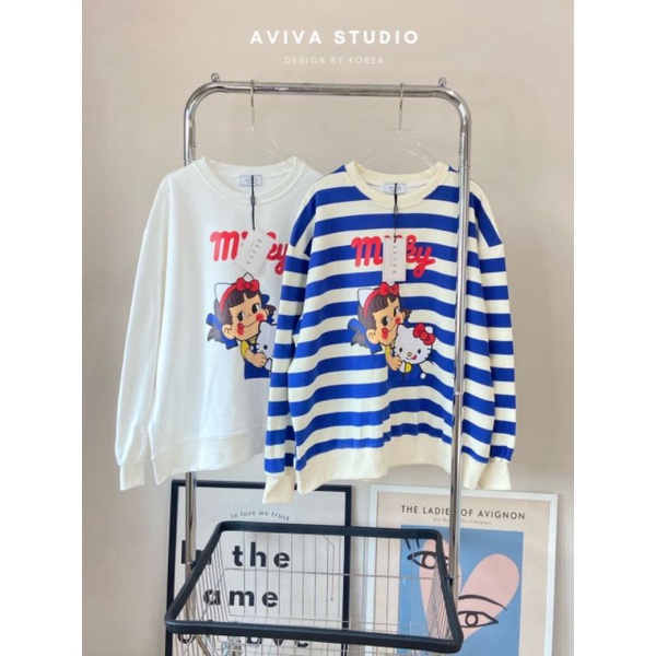 Aviva Studio 💙🌼สเวเตอร์ oversize ลาย Peko
