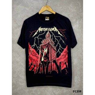 Metallicaเสื้อยืดสีดำสกรีนลายFC350