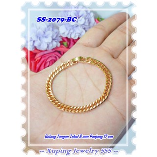 สร้อยข้อมือ ชุบทอง 18k แบบแข็ง SS-2079-BC