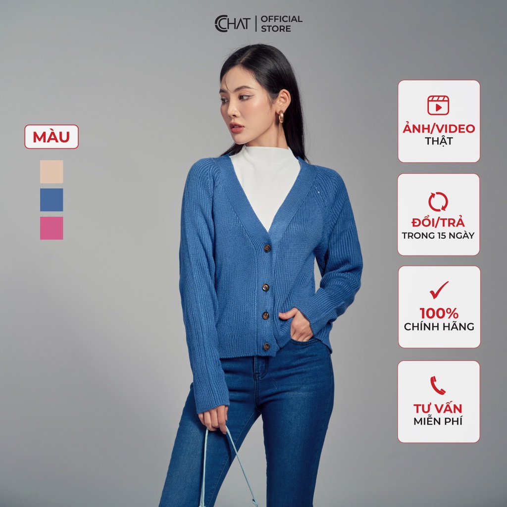 เสื้อสเวตเตอร์ติดกระดุมคอเต่าเนื้อนุ่ม 22LDW2002SH