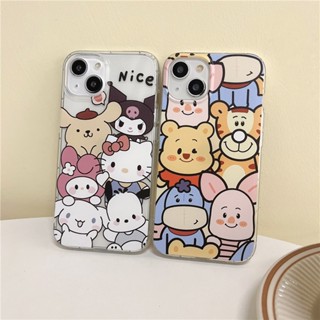 Winnie Hello Kitty เคส OPPO Reno8 Z Reno7Z เคสกันกระแทก Reno2F Reno7 Pro Reno8 Pro Soft TPU case Kuromi Melody OPPO Reno5 Reno6 Reno3 Reno4 Pro Phone Cover