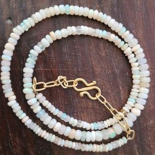 สร้อยคอโอปอลแท้ 18" (Natural opal beads necklace)