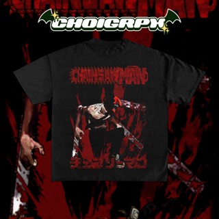 เสือยืดผู้ชาย Chainsaw Man Oversized Tee#ty1เสื้อยืด_23