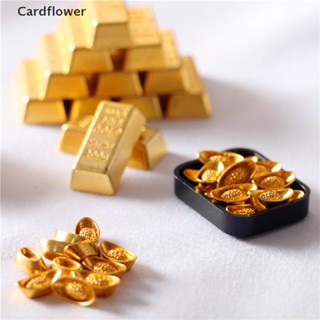 &lt;Cardflower&gt; 10PC Dollhouse Miniature Simulation Gold Ingot Copper Coins Model  Accessories On Sale