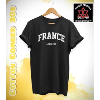 เสื้อยืด พิมพ์ลาย FRANCE LES BLEUS สไตล์ฝรั่งเศส