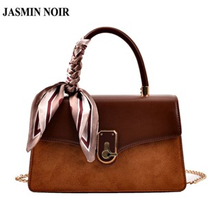 Jasmin NOIR กระเป๋าถือ กระเป๋าสะพายไหล่ หนังนิ่ม มีสายโซ่คล้อง สําหรับสตรี