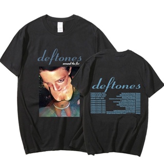 เสื้อยืดแนวสตรีท เสื้อยืด ผ้าฝ้าย พิมพ์ลาย Deftones Around The Fur Tour Band แฟชั่นฤดูร้อน สไตล์พังก์ แฟชั่นฮิปปี้