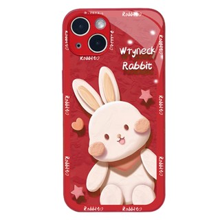 เคสป้องกันโทรศัพท์มือถือกระจก แบบนิ่ม ลายหัวกระต่าย สําหรับ Vivo V23 5G v23pro V21 5G V20PRO V25PRO X50 X50PRO X60 X70 X70PRO X80 X80PRO