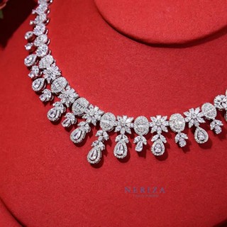 Neriza Jewelry/เครื่องประดับเจ้าสาวเพชรสังเคราะห์ จัดส่งฟรีพร้อมกล่อง NSW044