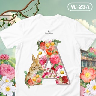 เสื้อยืดตัวอักษร Bunny Flora ตัวอักษร( A B C )