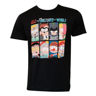 เสื้อยืดคอกลม แขนสั้น ผ้าฝ้าย 100% พิมพ์ลายการ์ตูนเกมอนิเมชั่น South park สไตล์อเมริกัน สําหรับผู้ชาย