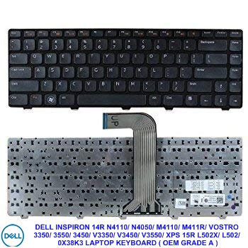 DELL INSPIRON 14R N4110/ N4050/ M4110/ M411R/ VOSTRO 3350/ 3550/ 3450/ V3350/V3450/V3550 แป้นพิมพ์แล