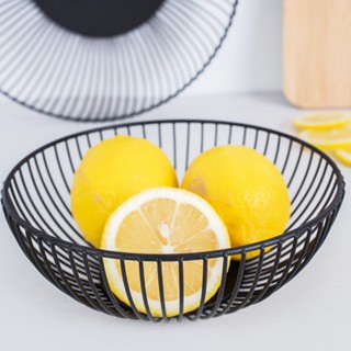 Nordic Creative Minimalist Fruit Basket Living Room Creative Fruit Drain Basket Home Iron Fruit Vegetable Bowl Storage B