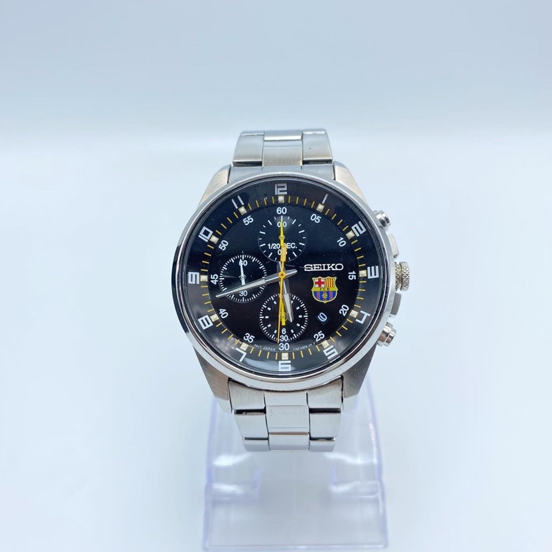นาฬิกาผู้ชายแบรนด์ SEIKO รุ่น 7T92-0MV0 FC Barcelona ✨พร้อมกล่อง✨