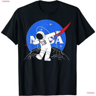 loylaiya องค์การนาซา เสื้อยืดชาย เสื้อยืดผูหญิง NASA Astronaut Dab On The Moon T-Shirt เสื้อยืดพิมลาย cotton เสื้อย_54