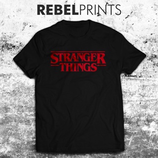 [COD] {พร้อมส่ง เสื้อยืด ผ้าฝ้าย 100% พิมพ์ลายโลโก้ Stranger Things พลัสไซซ์ XS-6XL ของขวัญคริสต์มาส สําหรับผู้ชายS