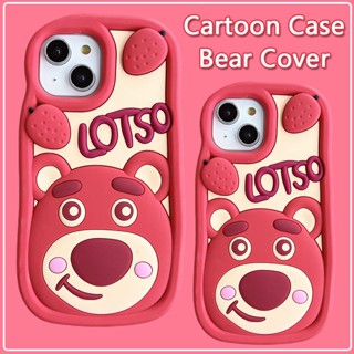 3D กันกระแทก สําหรับ Xiaomi Poco F4 F3 Mi 12T Pro 13 13Pro 12 12X 12S 11 เคสมือถือ Soft TPU Case เคสป้องกัน Cute Cartoon Strawberry Bear เปลือกซิลิคอน